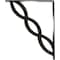Ekena Millwork Loera Wrought Iron Bracket, (Triple center brace), Antiqued Warm Silver 2"W x 12"D x 15"H BKTM02X12X15TLOAWS - alternate 6